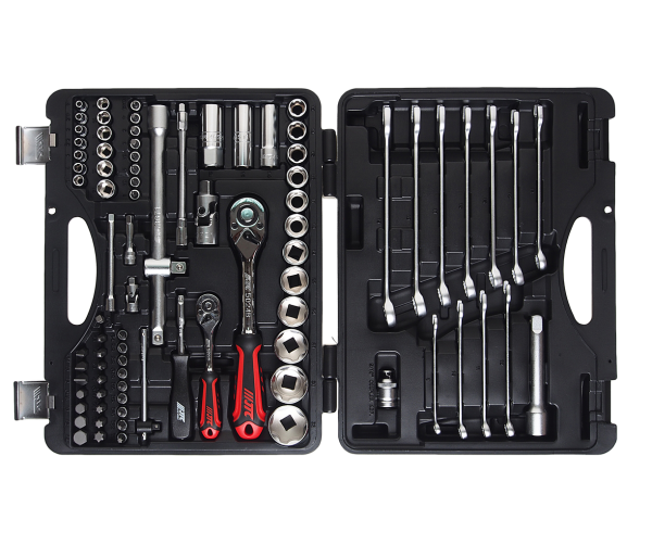 Набор инструментов 85 предметов для поврежденных болтов и гаек 1/4",1/2" в кейсе JTC-S085C-B72