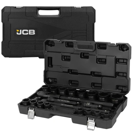 Набор инструментов ударных 3/4'', 6гр, 21пр(17,19,21,22,24,27,30,32,34,35,36,36-12гр,38,41,46,50мм), в пласт.кейсе