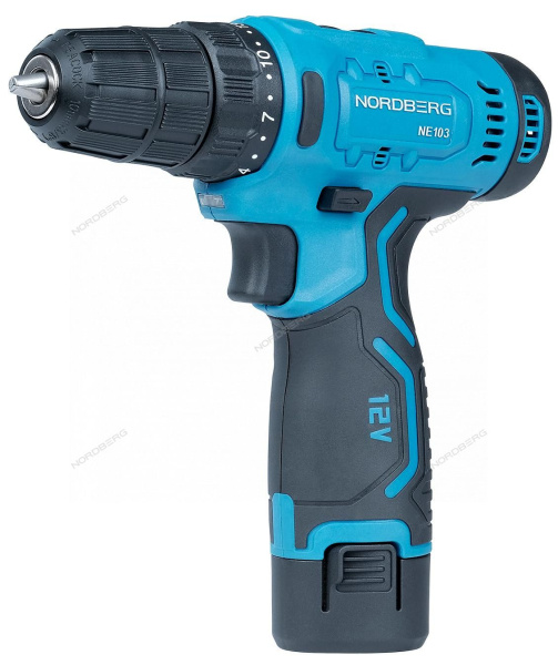 Шуруповерт аккумуляторный NORDBERG NE103K (с аккумулятором и зарядным устройством)