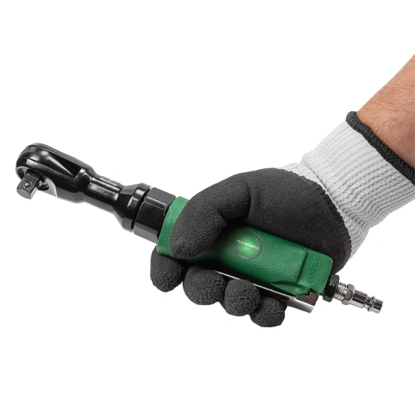 Пневмотрещотка с прорезиненной рукояткой 68Нм, 1/2''(потребление 77л/мин, 160 об/мин, L-254мм,6.3Bar,штуцер 1/4'')