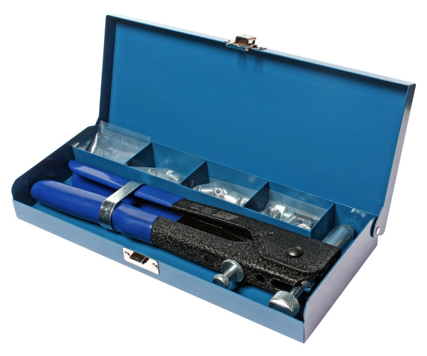 Заклепочник ручной резьбовой с комплектом заклепок в кейсе JTC 5821A (270 мм, 3-6 мм)