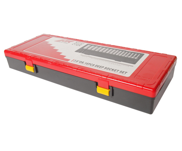 Набор головок торцевых 6-ти гранных глубоких JTC K3161 (3/8", 6-22 мм, 16 предметов в кейсе)