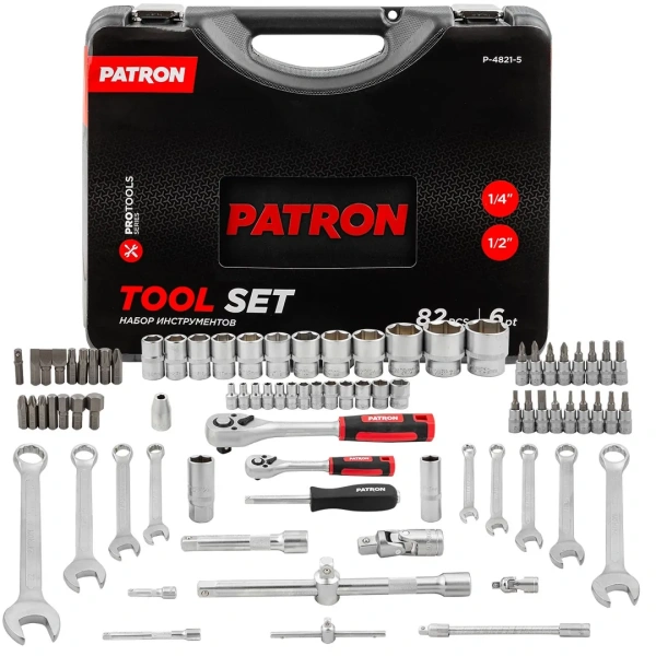 Набор инструментов 82пр. 1/4''&1/2''(6-гр.)