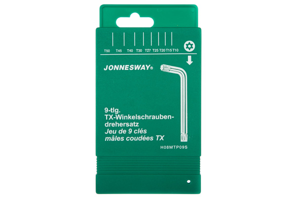 Набор ключей торцевых H08MTP09S TORX® с центрированным штифтом Т10-50, 9 предметов