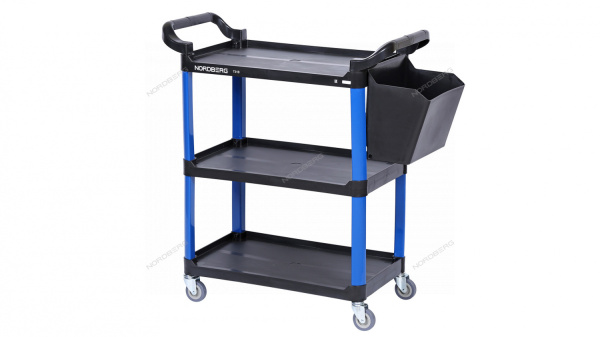 Тележка инструментальная NORDBERG T31B (3 пластиковые полки, синяя)