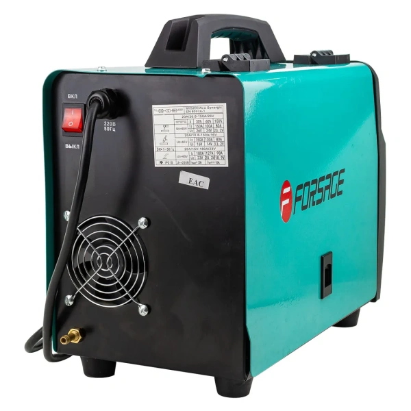 Сварочный аппарат MIG, MMA, TIG (220V, 5.8кВт,10-230А, электрод 1,6-4мм, проволока 0.8-1мм, к-т мощности 0.98, раб. цикл 60%, цифр. табло)