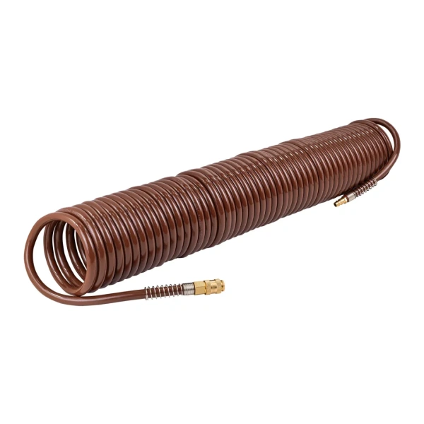 Шланг витой полиуретановый 10мм х 14мм х 20м с быстроразъемами