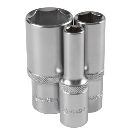 Набор глубоких торцевых головок шестигранные МАСТАК 5-014021 (1/2", 8-36 мм, ложемент, 21 предмет)