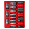 Набор глубоких торцевых головок шестигранные МАСТАК 5-014021 (1/2", 8-36 мм, ложемент, 21 предмет)