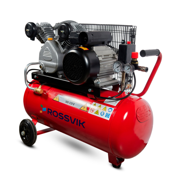 Компрессор поршневой ROSSVIK СБ4/С-50.LB24А (360 л/мин, 10 бар, ресивер 50 л, 220 В/2,2 кВт)