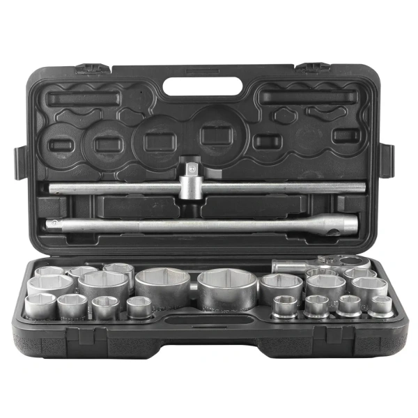 Набор инструментов 26пр, 3/4'' 1''(6гр.)(17,19,21,22,24,27,30,32,33,34,35,36,36-12гр,38,41,46,50мм,1'':55,60,65мм)