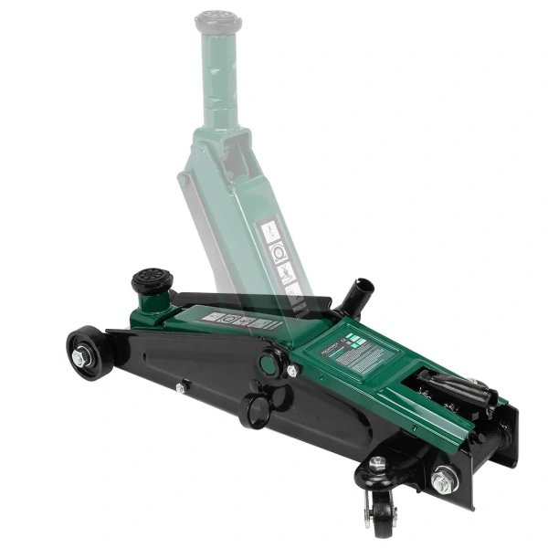 Домкрат подкатной гидравлический 3 т с механизмом быстрого подъема и сменной надставкой (h min 150мм, h max 530мм)