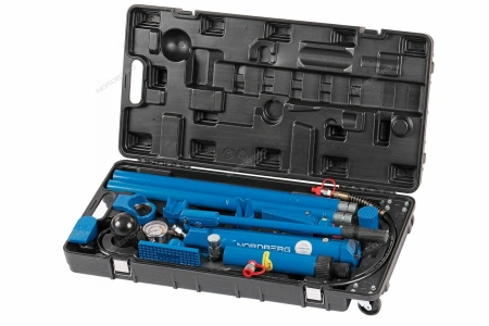Растяжка рихтовочная c манометром в кейсе усилие 10 т 15 предметов NORDBERG N3811