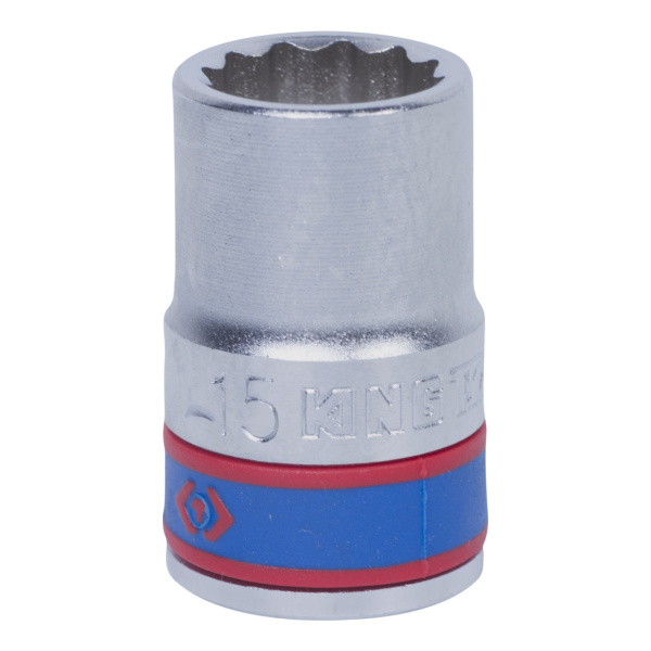 Головка торцевая стандартная двенадцатигранная 1/2", 15 мм KING TONY 433015M