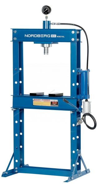 Пресс гидравлический NORDBERG N3631AL, 30 т, разборная рама, пневмопривод