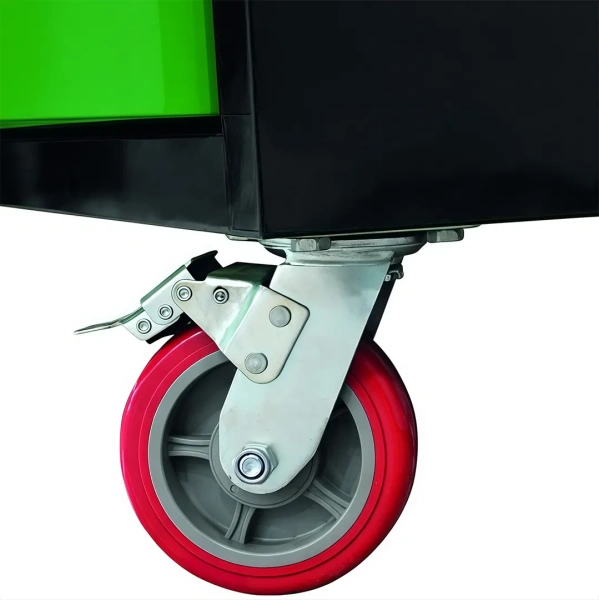 Верстак металлический передвижной 485х1480х2130мм (перфорация: 530х2130мм, деревянная столешница: 40х485х2130мм, шкаф одностворчатый: 460х590х680мм)