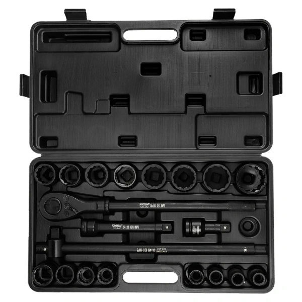 Набор инструментов ударных 21пр.3/4''(12гр)(17,19,21,22,24,27,30,32,34,35,36,36-6гр,38,41,46,50мм), в кейсе