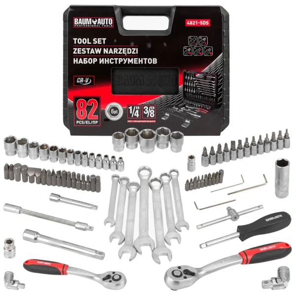 Набор инструментов 82пр. 1/4'', 3/8''(6гр.)(4-22)