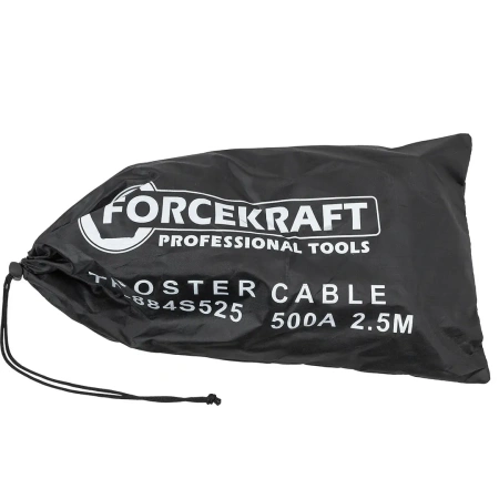 Стартовые провода 500 Aмпер, 2.5м, Øкабеля 9мм, Øжилы 0.25мм, кол-во жил 142 (морозостойкая изоляция), в чехле