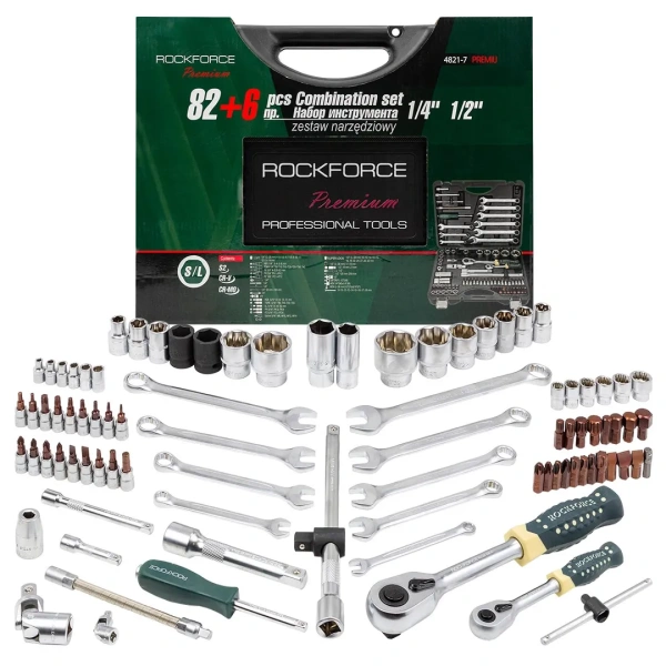 Набор инструментов 82+6пр. 1/4'',1/2''(сорв.гр.)