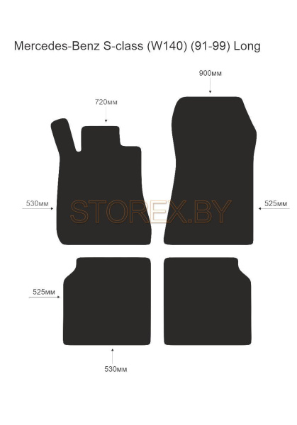 Mercedes-Benz S-class (W140) (91-99) Long copy