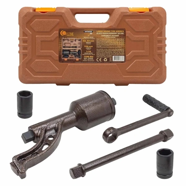 Гайковерт ручной с редуктором (Головки-32мм и 33мм, длина-330мм, передаточное число 1:78, 7500 Н/м)