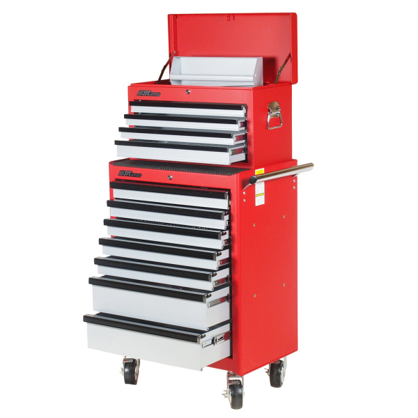 Тележка инструментальная JTC 3931 с ящиком JTC 3011 (7 секций)