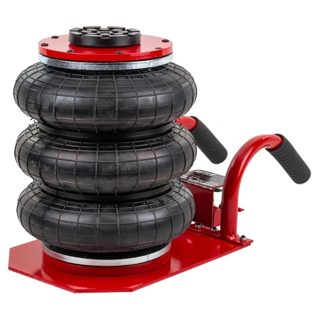 Домкрат подкатной пневматический 3,5т(6-12bar, h min 135мм, h max 420мм, 3 подушки, Ø270мм)