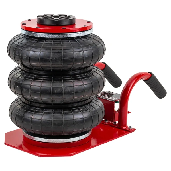 Домкрат подкатной пневматический 3,5т(6-12bar, h min 135мм, h max 420мм, 3 подушки, Ø270мм)