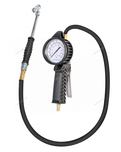 Пистолет профессиональный для подкачки колес обрезиненный для грузовых автомобилей NORDBERG Ti8L