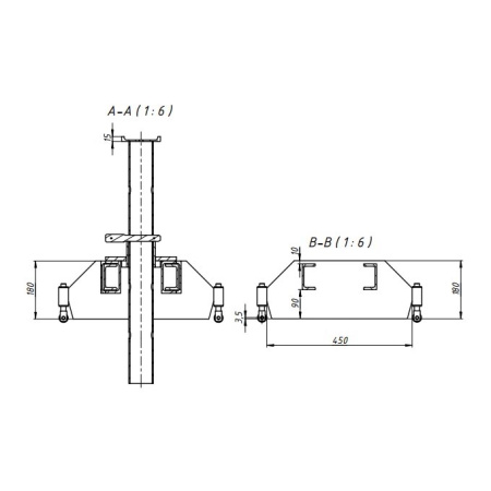 Опорная система для вывешивания передних осей грузового автомобиля 180 мм Гамматест GTM5011