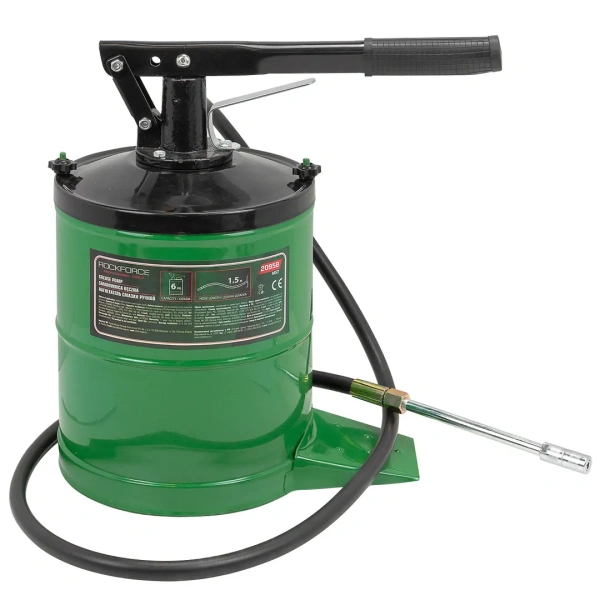 Нагнетатель смазки ручной, 6кг (длина шланга 1.5, внутр.Ø 210мм, внутр. высота 230мм)