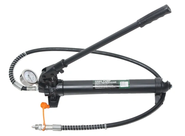 Насос гидравлический с манометром 10т (объем масла - 0.5л, давление - 630 bar )