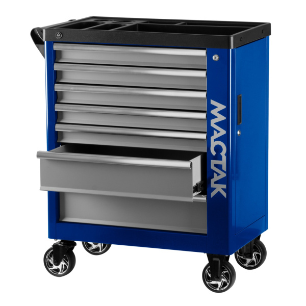 Тележка инструментальная НОВА МАСТАК 521-07580B (7 выдвижных ящиков, синяя)