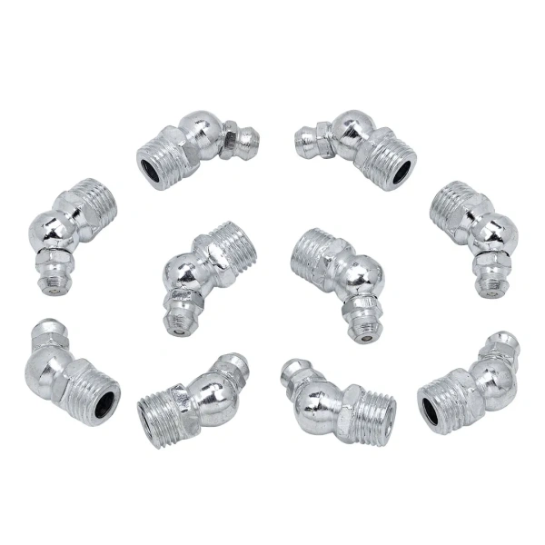 Пресс-масленка 10мм угловая (45град.), комплект 10 шт.
