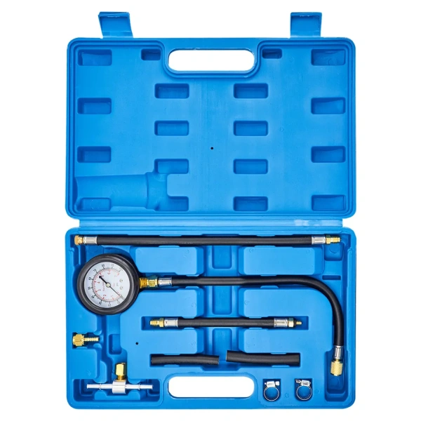 Манометр для измерения давления топлива в комплекте с переходниками 9пр.