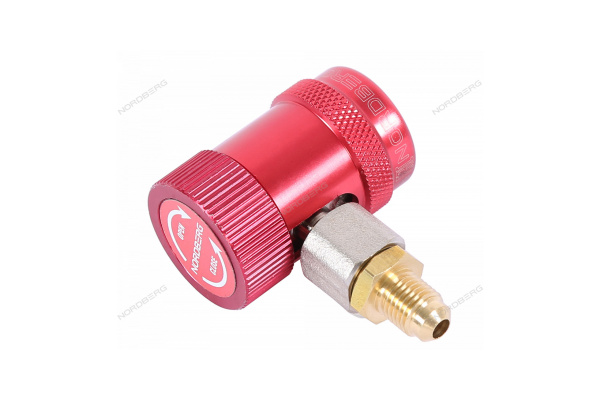 Муфта быстросъемная R134a NORDBERG NFA8H (высокое давление, красная)
