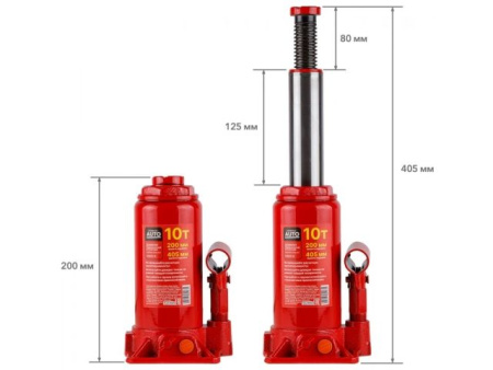 Домкрат гидравлический 10т бутылочный 200-405мм STARTUL AUTO (ST8018-10)