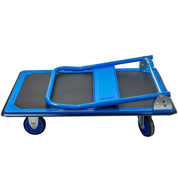 Тележка платформенная ручная складная (г/п 300кг, 910х610х870, 125мм-Ø колес)