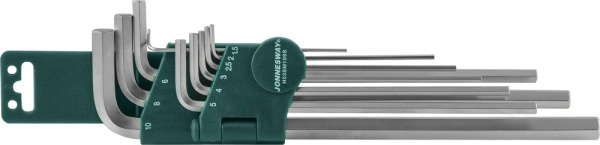 Комплект угловых шестигранников H03SM109S EXTRA LONG 1,5-10мм, 9 предметов S2 материал