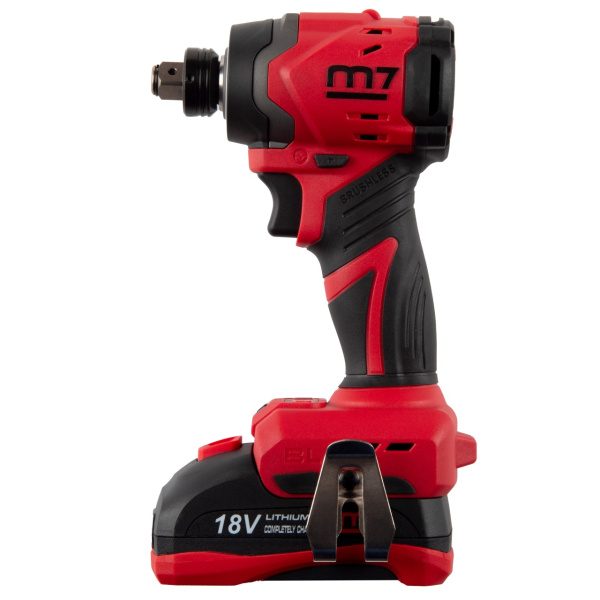 Аккумуляторный шуруповерт MIGHTY SEVEN DS-203SP, ударный, 18 В, 4 предмета, кейс, в комплекте набор бит