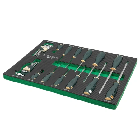 Набор отверткок с магнитным наконечником и ключей Г-образных 30пр., в ложементе