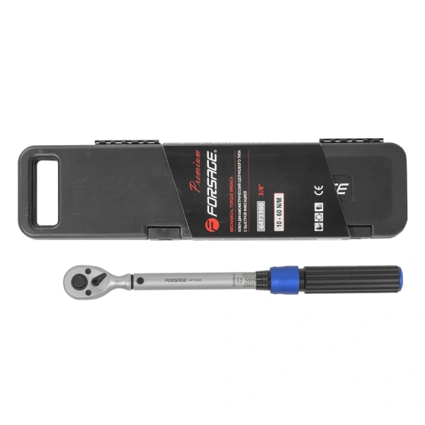 Ключ динамометрический щелчкового типа с быстрой фиксацией 10-60Нм, 3/8''