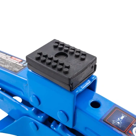 Домкрат механический ''ромб''1,5т с резиновой накладкой (h min 104мм, h max 385мм, L-415мм)