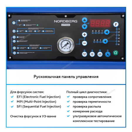 Установка для тестирования и очистки форсунок NORDBERG CMT31AG