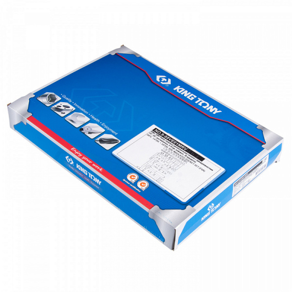 Набор торцевых диэлектрических головок с принадлежностями KING TONY 9-55VE01MRV 1/4", 3/8", шестигранные, 5-19 мм, ложемент, 38 предметов