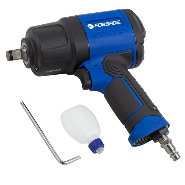 Пневмогайковерт ударный ''Twin Hammer''с реверсом и регулировкой усилия 1/2''(1200Hм, 8000 об/мин,6.3bar,вес 2.5кг)