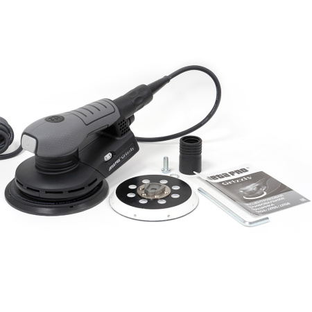 Шлиф. электрическая машинка JETA PRO J2158 Grizzly (вращательно-орбит. привод 8мм, подошва Ø150мм/125мм)