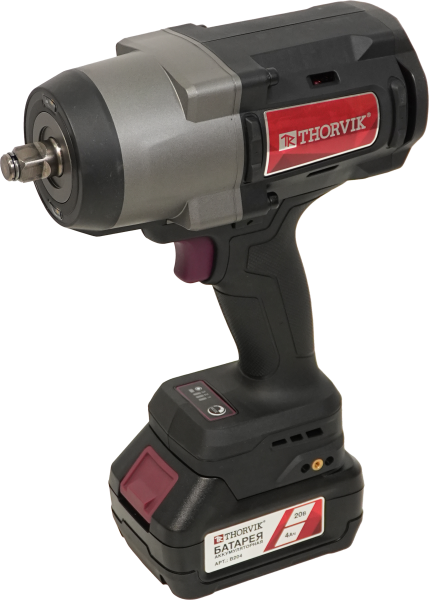Гайковерт аккумуляторный Thorvik BWI20318, 1/2"DR, 20В, 1800 Нм