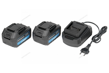 Гайковерт аккумуляторный NORDBERG NE808K (1/2", 20 В, 1000 Нм, 2 аккумулятора 4 A и зарядное устройство, в кейсе)